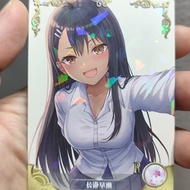 Nagatoro Hayase R NS-1M13R-08 Goddess Story Anime TCG CCG Collectible Card + Sleeves