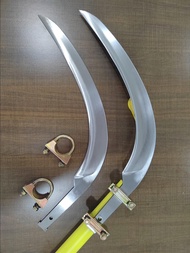 เคียวตัดปาล์ม SBL MASTER PRO ตัวใหม่ มีรู 2 รูที่สันเคียว เคียวคอสั้นเหล็กสปริงเยอรมัน ชุดประกบด้ามเ