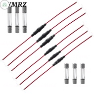 GD 5PCS 5*20mm 6*30mm Glass Fuse Holder Screw Type 5X20mm with 22AWG Wire Cable 250V 5X20MM Glass Fu
