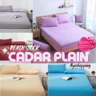 CADAR PLAIN COLOUR MATERIAL COTTON COMES WITH 3 SIZE BEDSHEET SINGLE BEDSHEET QUEEN BEDSHEET KING BE