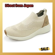 [Slim Walk] Sneakers Women's Thick Sole 5.5cm Walking Running Slip-On Anti-bacterial Odor Control Be