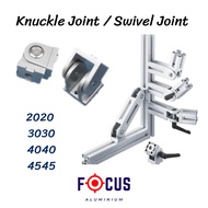 Knuckle Joint Swivel Joint Hinge Aluminium Profile Flexible Angle Degree Bracket 2020 3030 4040 4545