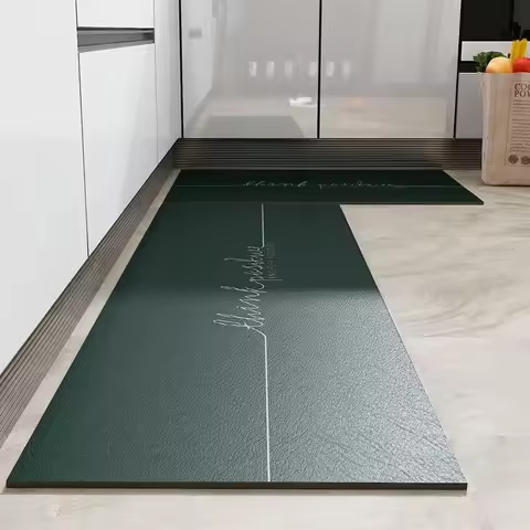 Kitchen Pvc Waterproof Vinyl Carpet Leather Floor Mat Home Decoration Non-slip Area Rug Oil-proof Fo