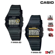 Casio F-94WA F-94WA-8D F-94WA-9D Digital Resin Band Unisex Sports Watch Jam Tangan Unisex