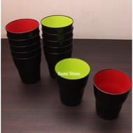 [3 & 6 pcs] Japanese Plastic Ramen Drinking Glasses Japanese Plastic Cups Ling Ling
