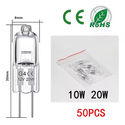 5/10/20/50PCS G4 12V 10W 20W LED Lamp Bulbs Inserted Beads Crystal Lamp Halogen Bulb Eco Halogen Lig