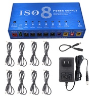 ISO-8 Guitar Pedal Power Supply W/8 Isolated DC OutputsW/Auto Voltage Detection(9V 12V 18V)/for Mult