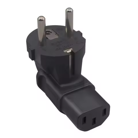 EU to IEC320 C13 Power Adapter,EU Male to IEC320 C13 Female AC Plug,EU(4.8mm) 2 Pin to PDU/UPS Conve