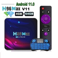 FVBGNHBVCS NEW H96 MAX Android 11 Smart TV Box RK3318 4GB 32GB 64GB 2.4G&amp;5G Wifi BT H96Max Media Player Google Voice Assistant Set Top Box