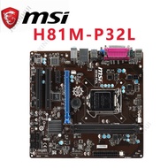 MSI H81M-P32L Desktop Motherboard H81 h81m b85 Socket LGA 1150 UEFI BIOS Original Used Mainboard H81