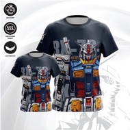 Axelent Gundam Anime Tshirt Jersey Sublimation Unisex Long Sleeve Short Sleeve Junior Kids Jersi