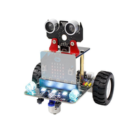 หุ่นยนต์ microbit robot car เสริมทักษะและการเรียนรู้ด้านหุ่นยนต์ Coding เขียนโปรแกรม หลบหลีกสิ่งกีดข