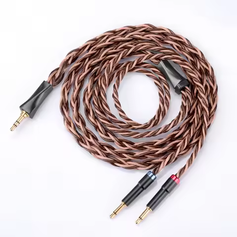 FAAEAL Utopia Replacement Cable Dual 3.5mm Plugs For Hifiman SUNDARA Ananda HE4XX HE400SE Denon AH-D