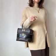 中古罕有 Celine Macadam 凱旋門老花雙層手提包