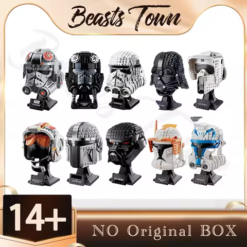 Space Wars TIE Fighter Pilot Helmet Architecture Education Assembly SpaceShip Model Building Block 7