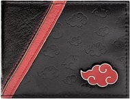 Akatsuki Group Cloud Outfit Black ID & Card Bi-Fold Wallet, Black, One Size, Bi-Fold