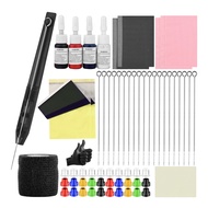 ATOMUS 3D Hand Poke Pen Handpoke Manual Tattoo Pen DIY Tattoo Ink 3RL Tattoo Needles For Practice 3D