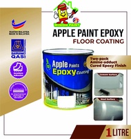 DIY👩‍🔧 1L Cat Lantai Epoxy ( Apple Epoxy Floor Paint Water Proofing ) Heavy Duty / Paint Epoxy Floor Coating/Cat Lantai