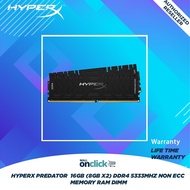 HyperX Predator 16GB (8GB x2) DDR4 5333Mhz Non ECC Memory RAM DIMM (HX453C20PB3K2/16)