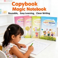 Magic Calligraphy Kids English Learning Notebook Magic Books Pen Copybook 4PCS Kid's