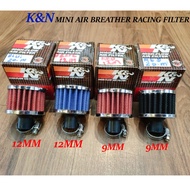 K&N Mini Air Breather Racing Filter 12mm / 9mm Mini Air Filter KNN