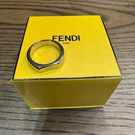 Fendi 品牌logo銀戒指