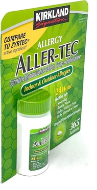 Kirkland Signature Aller-Tec Non-Drowsy 10mg Cetirizine Hydrochloride Tablets, with Exclusive Vitami