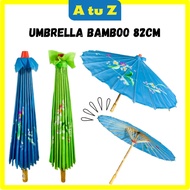 AtuZ [ReadyStock] Umbrella Bamboo 82cm/Traditional BabaNyonya Paper Umbrella/Decor Payung Baba Nyony