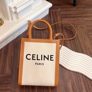 CELINE  白帆布琴譜包MINI