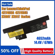 8 Cell 14.4V / 67Wh Laptop Battery for Lenovo ThinkPad X200T Tablet X201T Series FRU 42T4658 42T4565