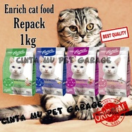 Enrich cat food repack 1kg makanan kucing berjenama enrich parsi persian