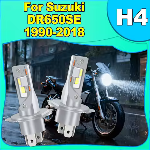 1PCS H4 High/Low Beam Moto Headlamp Canbus LED Motorcycle Headlight Bulb 30000LM 6000K White For Suz