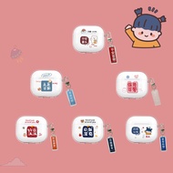 Cute Clear Printing Cartoon TPU Case for AirPods 4 ANC Transparent Aesthetic Soft Korea with Pendant
