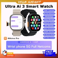 [Malaysia Stock] Microwear U21 Max 5G Ultra Ai 3 Smart Watch Super Amoled 2.06" Sim Card Wifi Camera