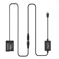 PD USB Type-C Cable to DMW-DCC8 Dummy Battery DC Coupler DMW-BLC12 Replacement for Panasonic LUMIX D