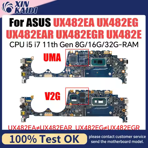 UX482EGR Mainboard For ASUS UX482EAR UX482E BE482E BX482E Laptop Motherboard i5 i7 11th Gen RAM-8G/1