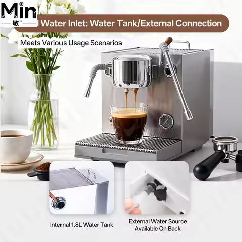 CAFOVO E120 Semi-Auto Espresso Maker with ULKA Pump & OLED Display