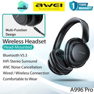 Awei A996 Pro ANC Wireless Earbuds Active Noise Cancellation Bluetooth Headset ANC Headphone Earphon