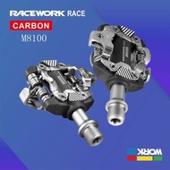 R RACEWORK Mountain Bike Lock Pedal Ultra-Light Self-Locking DU Bearing Pedal Pedal Mountain Bike Lo