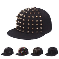 Black Willow Ding Hip-Hop Hat Men Women Flat-Brimmed Street Dance Hat Parent-Child Style Willow Stud