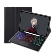 Ready Stock Lambskin Texture Backlight Bluetooth Keyboard Leather Tablet Case For Samsung Galaxy Tab