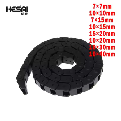 Cable Drag 7x7 10x10 7x15 10x15 15x20 10x20mm L1000mm Chain Wire Carrier With End Connectors For CNC