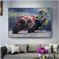 Valentino Rossis Poster Motorcycle Canvas Painting Watercolor Prints Wall Art Picture For Living Roo