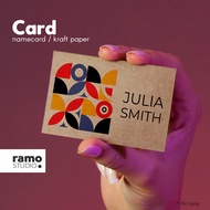 Business Card Name Card Loyalty card  thank you card Full Color Print Customized design (200gsm Kraf