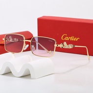 Cartier Cheetah standard retro square frame sunglasses, luxury face-showing small sunglasses, advanc