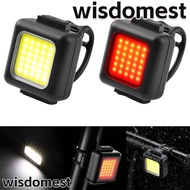 WISDOMEST Mountain Bike Lights, Bicycle Accessories COB LED Strong Light Bike Lights, Mini ABS Electric Car Flashlight Mountain Bike