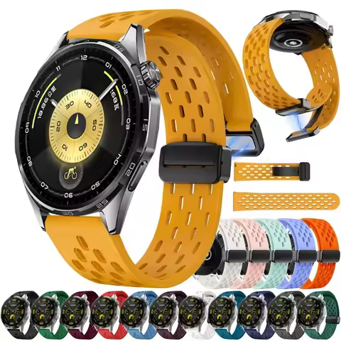 18mm 22mm Magnetic Silicone Band For Huawei GT5 GT6 42mm GT6 41mm Bracelet Strap For Huawei GT5/GT6 