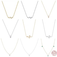 Necklace Pendant Diamond Clavicle Silver Small Snake Pure Style ins Clavicle Premium Pendant s925 Te