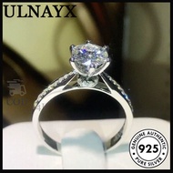2-Rust Moissanite Ring Pt950 White Gold Fashion TemperamentRing