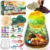 Dinosaur Terrarium Kit for Kids - Dino Kid Crafts with DIY Moon Lamp Kit - Birthday Gift for Boys Ages 4 5 6 7 8-12 Year Old - Arts and Crafts Toys for Boys